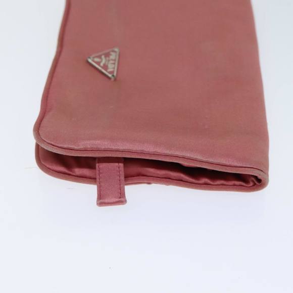 PRADA Pouch Satin Pink Auth 74898 - Picture 3 of 16